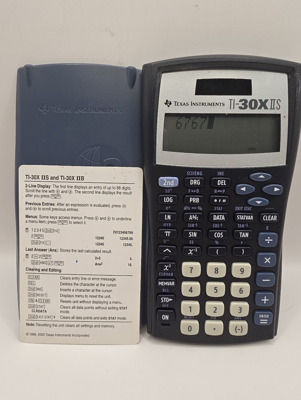 Texas Instruments TI-30XIIS Scientific Calculator Blue